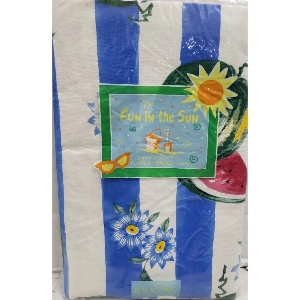Flannel Backed Vinyl Tablecloth, 60